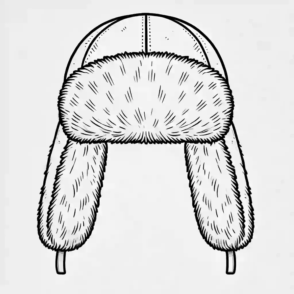 قبعة شتوية من الفرو – ملابس الشتاء للتلوين